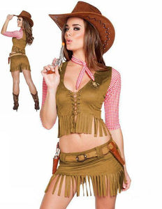 BFJFY Women's Halloween Cowgirl Cosplay Outfit Fancy Party Costume - BFJ Cosmart