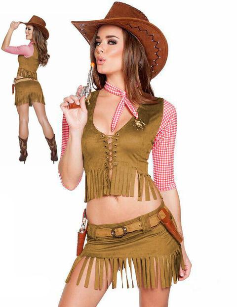 BFJFY Women's Halloween Cowgirl Cosplay Outfit Fancy Party Costume - BFJ Cosmart