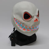 Halloween Jack Skellington Skull Luminous Mask Latex Adult Nightmare Before Christmas Mask Unisex Halloween Party Prop - BFJ Cosmart