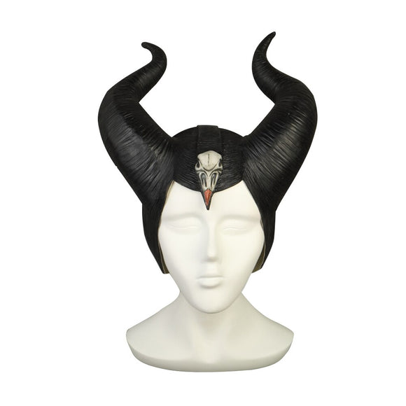 New 2019 Maleficent 2 Hat Deluxe Horns Evil Black Queen Headpiece Latex Cosplay Angelina Jolie Halloween Party Props - BFJ Cosmart