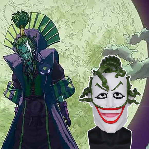 2018 Movie Batman Ninja Devil Joker Mask Cosplay Scary Joker Latex Helmet Prop Halloween Party - BFJ Cosmart