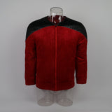 Star Trek The Next Generation Captain Picard Duty Uniform Jacket TNG Red Cosplay Costume Man Winter Coat Warm - BFJ Cosmart