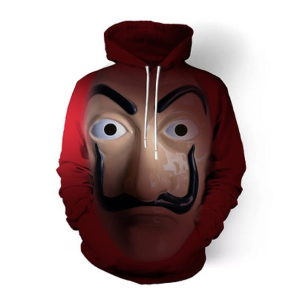 New Salvador Dali Robbery Paper House La Casa De Papel Sweatshirt Cosplay Costume Hoodie Coat Jacket Men Woman Top - BFJ Cosmart