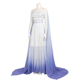 Frozen2 Elsa White Dress Custom Made Costumes Princess Elsa Cosplay Dress Elsa Hair Down White Dress Adult - BFJ Cosmart