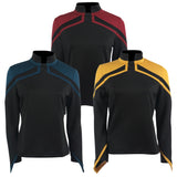 Star Trek JL Picard Uniform Startfleet Female Red Gold Blue Top Shirt Women Adult - BFJ Cosmart
