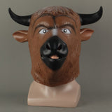 Animal Mask Cosplay Cow Brown Mask Animals Cow Masks Masquerade Halloween Party Funny Dressed Costume Prop - BFJ Cosmart