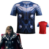 2017 Movie Thor 3 Ragnarok Chris Heimsworth T-shirt Short Sleeve Tee Superman Polyester Man Boy Cosplay Halloween Party - BFJ Cosmart