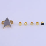 Star Trek Badge Voyager Communicator Next Generation Metal Badges 6pcs Set - BFJ Cosmart