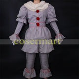 Pennywise Cosplay Costume Stephen King's Mask Men Costume Pennywise Mask Clown Costume Halloween Terror Costume Masquerade - BFJ Cosmart
