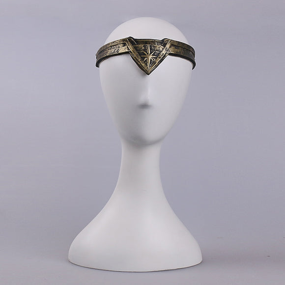 2017 Movie Wonder Woman Superhero Diana Prince Leather Headgear Metal Badge Ring Accessories Cosplay Bronze Crown Band Headgear - BFJ Cosmart