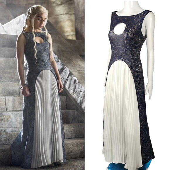 The Game Of Thrones Dress Cosplay Daenerys Targaryen Qarth Dress Leather Costume Halloween Party Prop - BFJ Cosmart