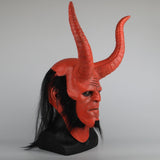 New Movie Hellboy: Rise of the Blood Queen Mask Ox Horn Mask Right Hand Cosplay Gloves Armor Latex Hand Gauntlet Party Halloween - BFJ Cosmart