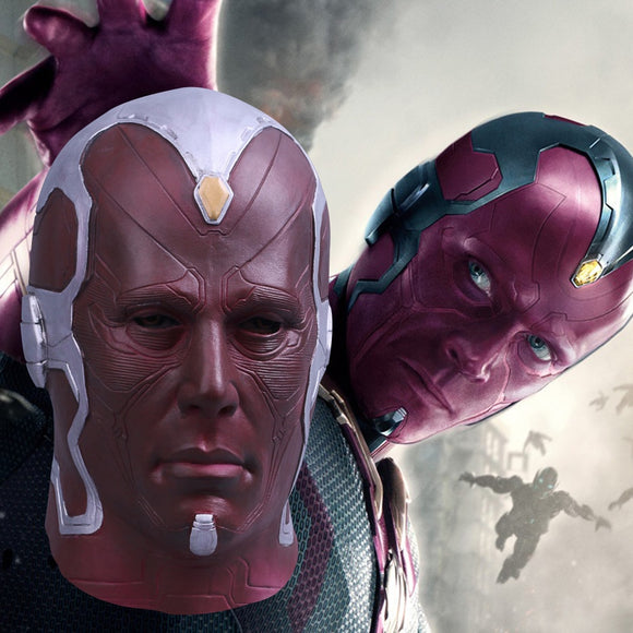 Avengers: Infinity War Mask Vision Mask Superhero Mask Full Head Halloween Helmet Latex New - BFJ Cosmart