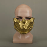 2019 New Mortal Kombat X Scorpion Hanzo Hasashi Sandal Wood Mask Half Face PVC Masks Adult Men Cosplay Costumes Halloween Mask - BFJ Cosmart
