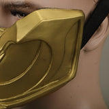 2019 New Mortal Kombat X Scorpion Hanzo Hasashi Sandal Wood Mask Half Face PVC Masks Adult Men Cosplay Costumes Halloween Mask - BFJ Cosmart