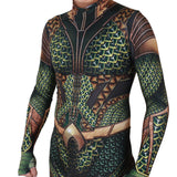 Marvel Aquaman Cosplay Halloween Costume Zentai 3D Print Arthur Curry Orin Superhero Bodysuit Suit Jumpsuits Cloak - BFJ Cosmart