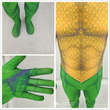 Adult Kids 3D Print Aquaman Costume Jumpsuit Aquaman Arthur Curry Skin Lycra Spandex Cosplay Zentai Suit Halloween Party - BFJ Cosmart