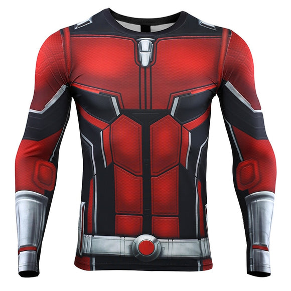 Ant Man 3D Printed T shirts Men Avengers 4 Endgame Compression Shirt Cosplay Costume Tigths Long Sleeve Tops For Male - BFJ Cosmart