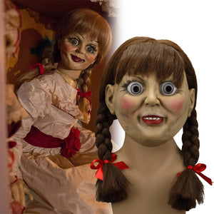 2019 The Conjuring Annabelle Mask Latex Cosplay Halloween Scary Movie Adult Mask Props - BFJ Cosmart
