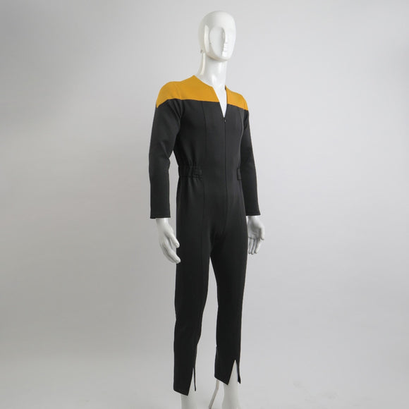 Star trek Deep Space Nine Trek Commander Sisko Duty Uniform Jumpsuit Yellow Cosplay Costumes Halloween Party Prop - BFJ Cosmart